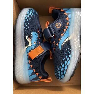 Toddler Light Up Shoe Size 9 Navy Blue Dinosaur New in Box